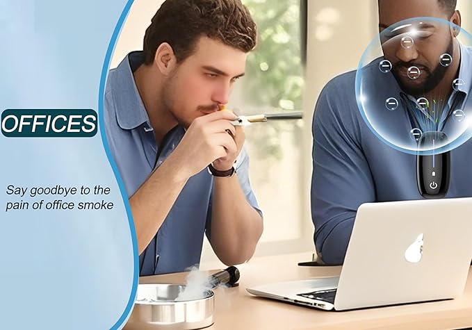 Portable Air Purifier-Wearable Personal Ionizer Necklace,Mini Size, High Gear Ions Generator,Wearable for Travel, Airplane, Office, Outdoor Use, Home Black