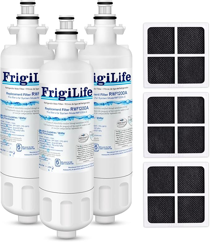 9690 & ADQ36006101 Replacement for LG LT700P Kenmore Elite 46-9690, ADQ36006102, HDX FML-3, LFX28968ST RWF1200A LFXS30766S LFX31945ST Refrigerator Water Filter and LT120F Air Filter, 3Combo