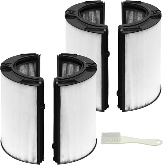 360° Combi Glass True HEPA + Carbon TP07 Filter, Compatible with Dyson TP07 TP10 TP06 HP06 TP04 HP04 PH02 PH01 PH03 PH04 HP09 TP09 HP07 HP10 Air Purifier, Part No. 970341-01, 2Pack