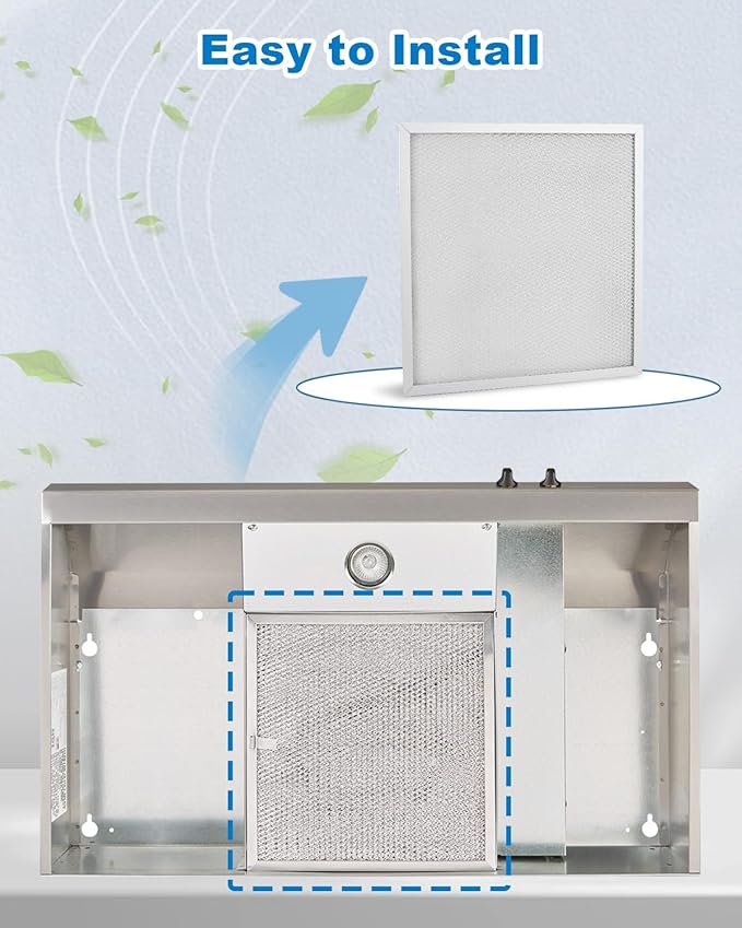 2 Pack S99010467 99010467 Range Grease Hood Filter Replacement for Broan Nutone, 11.5 x 11.5 x 0.38 Inch, Aluminum