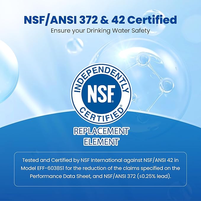 Waterspecialist EDR1RXD1 Water Filter, Replacement for Everydrop® Filter 1, W10295370A, EDR1RXD1B, P8RFWB2L, P4RFWB, Kenmore® 46-9081, 46-9930, WS638 Refrigerator Water Filter, 1 Filter