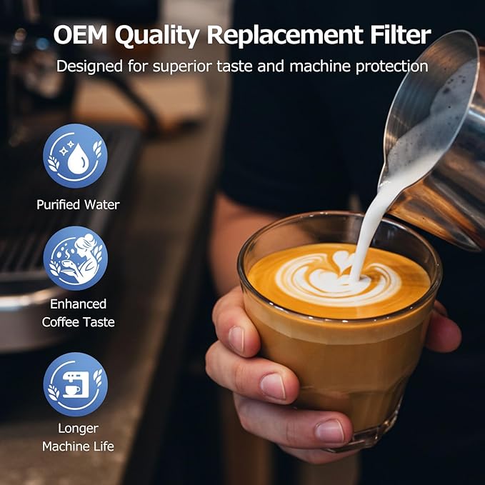 AquaClean Water Filter for Philips Coffee Machines, 4-Pack Aqua Clean Filter High-Efficiency Coffee Machine Water Filter, Improves Coffee Taste & Protects Machine