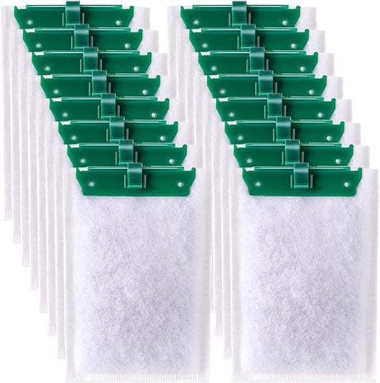 16 Pack Medium Filter Cartridges for Whisper Bio-Bag Filters, Aquarium Replacement Filter Cartridges for Whisper Filters Replacement Filter Cartridges for Whisper Filters 10i/IQ10/PF10 and ReptoFilter