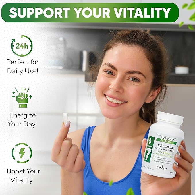 Superior Formulas Alpha-Ketoglutarate (AKG) | Physician Formulated | Cellular Energy & Longevity Support – 550mg