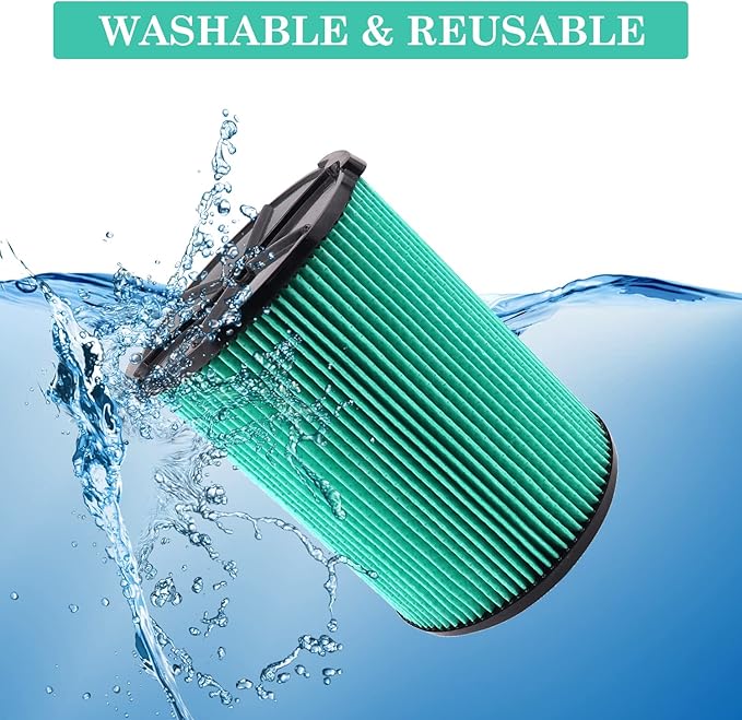 VF6000 Filter for Ridgid Shop Vac 5-20 Gallon Wet Dry Vacuums, 5-Layer HEPA Filter Fits WD5500 WD0671 WD6425 WD7000 (2 Pack VF6000 Filters + 4 Pack VF3502 Bags)