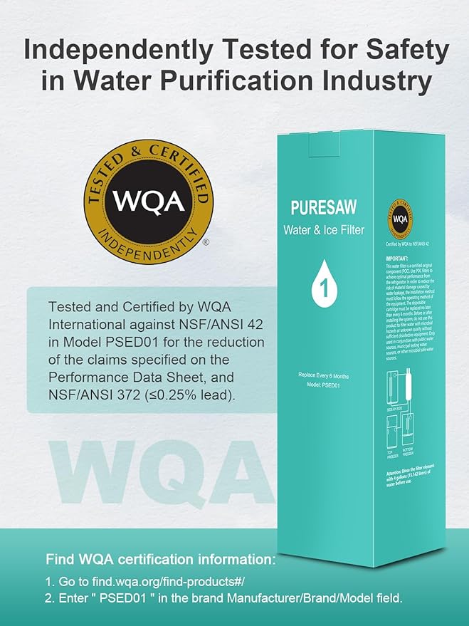W10295370A Water Filter Replacement Compatible with Whirlpool Every-drop Filter-1 EDR1RXD1 P8RFWB2L P4RFWB Kenmore 46-9081 46-9930 W10295370 P8WB2L P5WB2L Ice Filters, Mint 2-Count