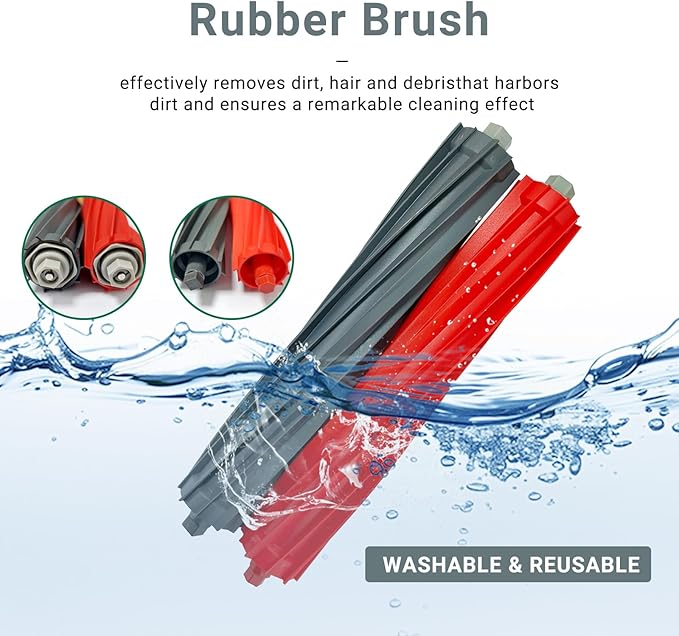 Replacement Parts accessories for iRobot Roomba e5 e6 i1 i2 i3 i4 i5 i6 i7 i8 j5 j6 j7 j8 and all Plus i e j Series Vacuum Cleaner 2 Set Roller Brushes 6 HEPA Filters 6 Tangle-Free Side Brushes