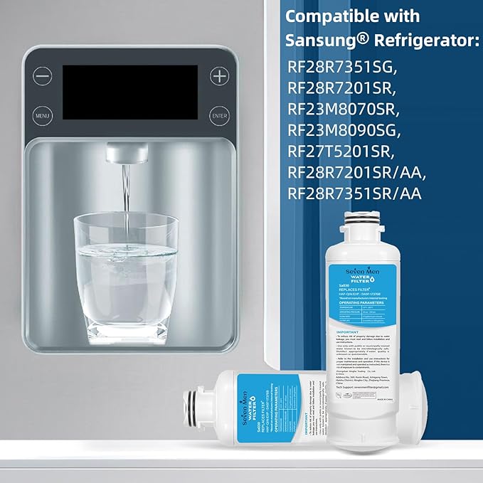 DA97-17376B Water Filter for Sam&sung Haf-qin/exp, Rf28t5001sr, Da97-08006c, Rs27t5200sr, Rf28r7351sg, Rf24r7201sr, Rf27t5201sr, 1Pack.