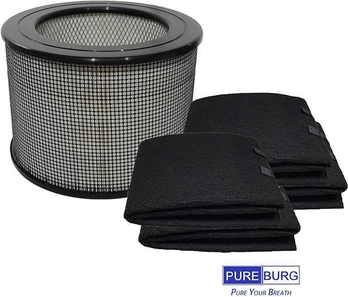 PUREBURG Replacement True HEPA Filter Kit Compatible with Sears/Kenmore 83154,2810,17352,51000,83152,83153,83160,83225,83235 Air Purifiers, H13 True HEPA+4 Charcoal Pre-Filter Wraps