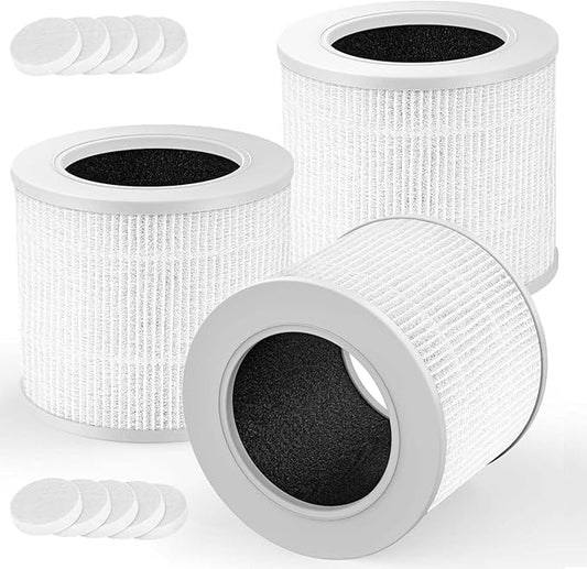 3 Pack Core Mini Replacement Filter for LEVOIT Core Mini Air Purifiers, High-Efficiency Activated Carbon