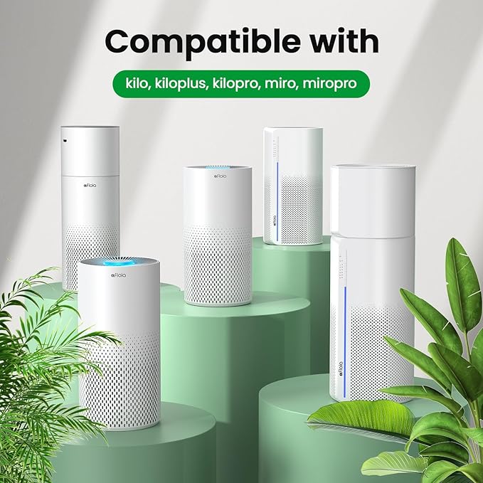 Afloia Toxin Romover Filter for KILO/KILOPRO/KILOPLUS/MIRO/MIROPRO Air Purifiers, 2 Packs