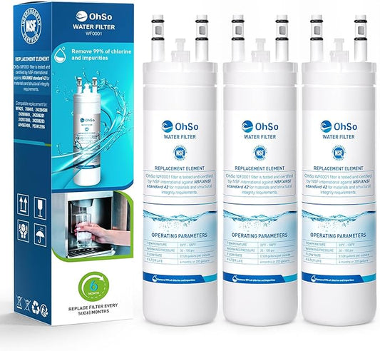 Replacement Water Filter for Frigidaire WF3CB, Pure Source 3, Compatible with WF425, 706465, 242086201, 242086203, 242294501, 242069601, 242294501, 242017800, AP4567491, Height 9 Inch, Pack of 3