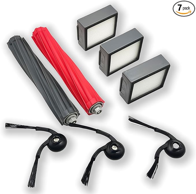 Parts Accessories Compatible for iRobot Roomba e5 e6 i1 i2 i3 i4 i5 i6 i7 i8 j5 j6 j7 j8 and All Plus i e j Series Vacuum Cleaner 1 Set Roller Brushes 3 HEPA Filters 3 Side Brushes