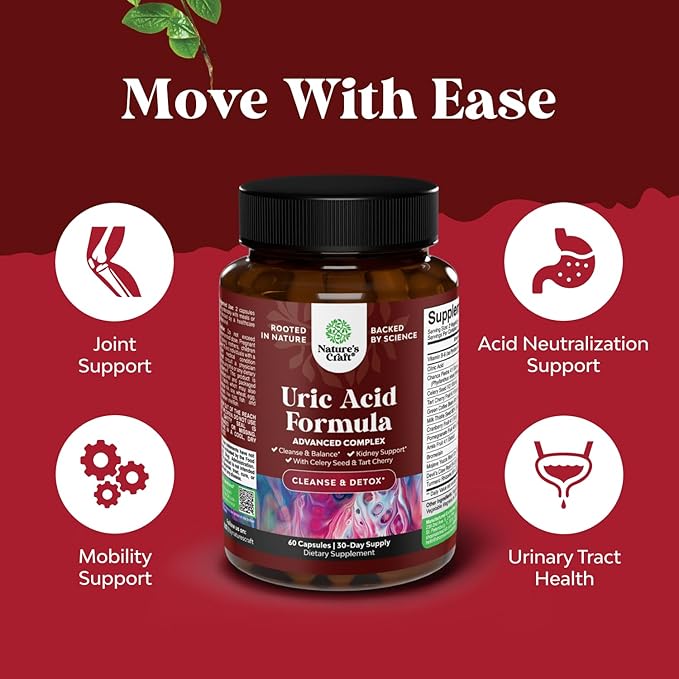 Green Coffee Bean Extract for Uric Acid Cleanse & Detox - Green Coffee Beans with Turmeric, Tart Cherry & Celery Seed for Adults - Daily Uric Acid Flush for Joints Support & Kidney Cleanser – 60 Ct