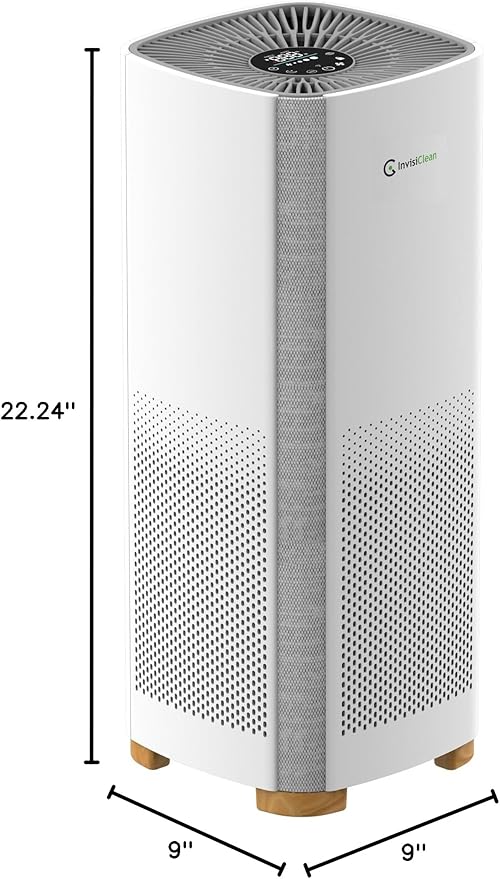 Air Purifiers for Home, Large Room Covers 1500 Ft², H13 Medical Grade True HEPA Air Filter, Ideal for Allergies, Cat, Dog, Pet, Hair, Pollen, Smoke, Dust, Bedroom Air Filter, WiFi, InvisiClean Bella