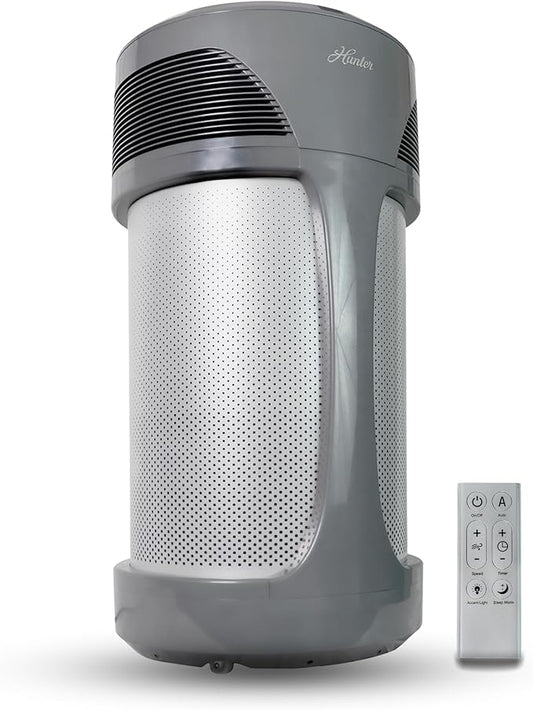 Hunter HP980 Air Purifiers for Home Large Room and Bedroom. Industrial Strength True HEPA Air Purifier for Pets, Odors, Allergens, Smoke, Dust, VOC's. Cleans 3225 Ft² Per Hour.