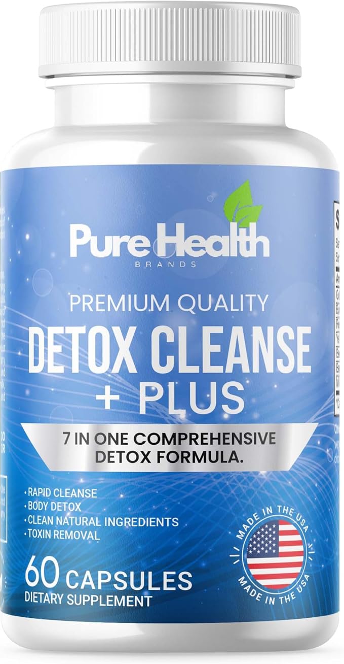 Extra Strength Fast Acting 7-in-ONE Advanced Formula - Full Body Cleanse - Detox & Liver Cleanse - Detox & Liver Repair, All Natural Toxins Remover, Healthy Cleansing Support for Liver (60 Capsule)