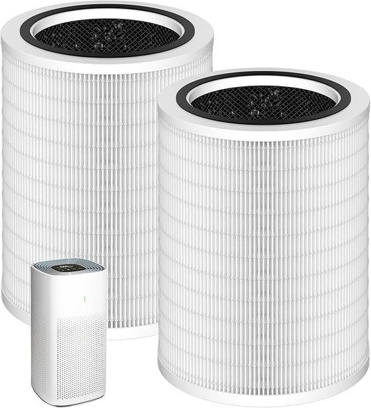 2 Pack 12010 Filter Replacement Compatible with Clorox Air Purifiers Fit for Clorox Smart Air Purifiers for Home Model 11010 & 11011 True HEPA Filter, Large Rooms Up to 1,500 Sq. Ft.