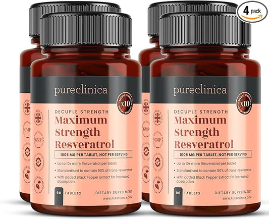 Bilberry Extract 10,000mg x 720 Tablets (4 Bottles) - 10 X More anthocyanidins per Tablet Than Most Others