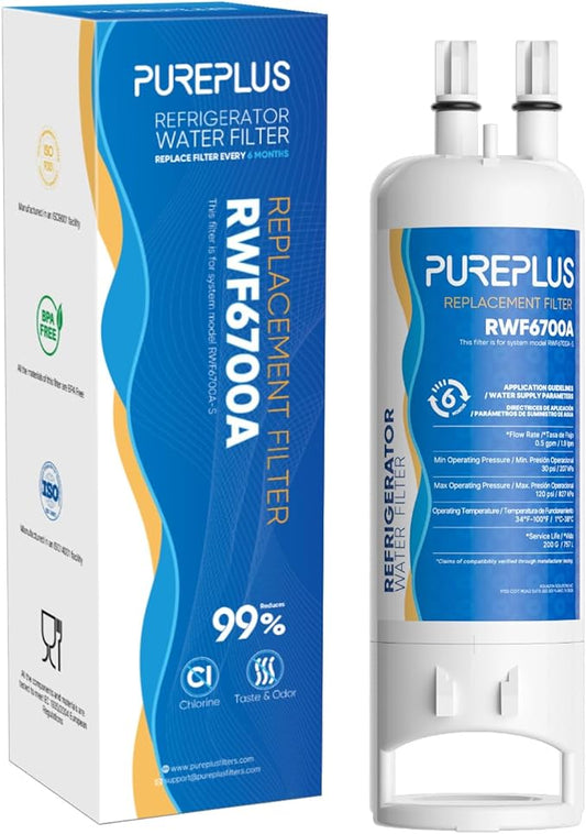 PUREPLUS EDR1RXD1 Replacement for Everydrop® Filter 1, W10295370A, W10295370, EDR1RXD1B, P8RFWB2L, P4RFWB, Kenmore® 46-9081, 46-9930, WD-F38,WRS325SDHZ Refrigerator Water Filter, 1 Pack