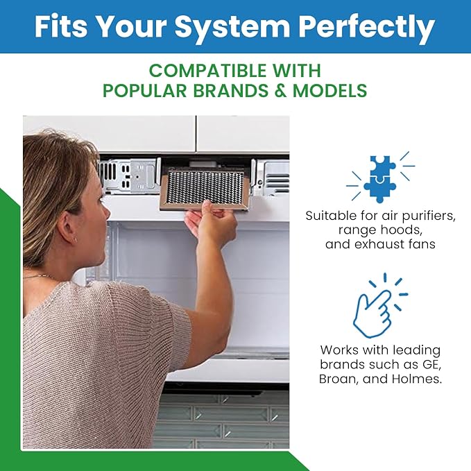 Replacement Carbon Pre/Post Filters for Holmes Air Purifiers - Compatible with Part AOR31 Filter I- Dims: 4-1/4 x 9-1/2 x 1/4 - (6-Pack)