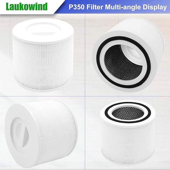 2 Pack Replacement Filtes Air Purifier for LEVOIT Core P350 P350-RF, 3-in-1 True Filter with Activated Carbon & ARC Formula, Odor Eliminator for New Fine Non-Woven Fabric Pre-Filter, White