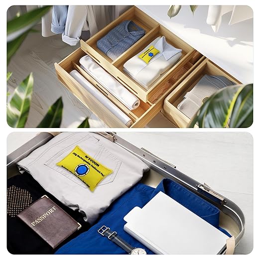 200g Rechargeable Desiccant Pack of 5, Moisture absorbers Bag, Desiccant Dehumidifier bag, Dehumidifier for Home Closets,Gun Safe, and Cars