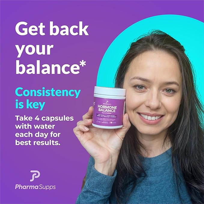 Hormone Balance for Women, Ovarian Support, Fertility, Menstrual Cycle, PCOS | Myo-Inositol & D-Chiro Inositol Supplement 40:1 Ratio w/Folic Acid for Hormonal Balance, B12 & Probiotics - 240 Count
