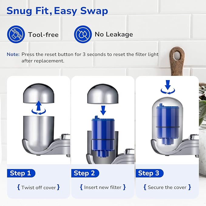 Fil-Fresh 4-Pack Water Filter Replacement for PUR, Pur® RF-9999® PLUS Faucet Water Filtration System, NSF Certified, Replace Mineral Core Faucet Mount Water Filter