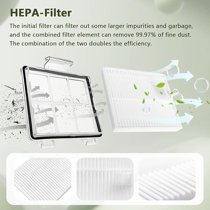 18 Pcs Replacement Parts for iRobot Roomba 105 Combo/104 Combo/Roomba Combo Essential Y0140/Y0112/Y0110, Accessories for Better Cleaning Performance