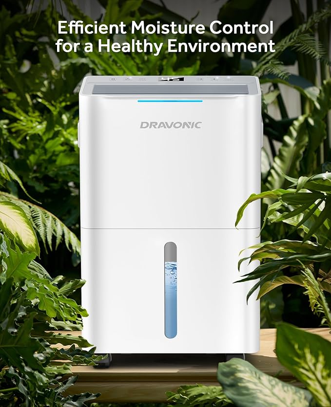 1500 Sq.ft Dehumidifier for Basement, MAX 21 Pints Dehumidifiers for Home with Drain Hose, Smart Humidity Control, 3 Modes for Bedroom and Bathroom, Dry Clothes, 24H Timer (White and Gray)