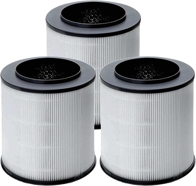 Nispira 12030 Replacement Filter for Clorox Air Purifier 11030 11031 Medium Room 3-in-1 True HEPA Activated Carbon Removes Smoke, VOCs, Odor. 3 Packs
