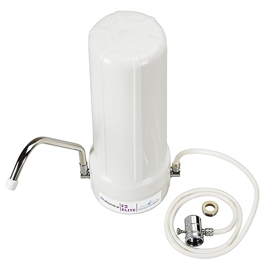 Home Master TMJRF2E Jr F2 Elite 5-stage Sinktop Water Filter System, 500 gallon replaceable, Filters Fluoride Chloramine Chlorine Chemicals Aluminum Lead Mercury Pesticides and more up to 93%