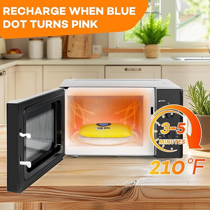 100g (12 Packs) Rechargeable Desiccant Packs for Storage, Color Indicating Silica Gel Desiccant Packets, Moisture absorbers for storage,Dehumidifier bag for Closets,Cars,Storage Bins