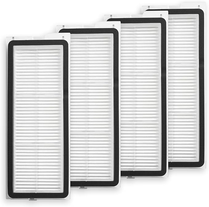 （4Sets）Replacement Washable HEPA Filter Compatible With Roborock QRevo S, QRevo Pro, QRevo Plus, Qrevo MaxV, Qrevo Curv Qrevo Edge, S5A Robot Vacuum Cleaners, High Efficiency Filter Accessories Kit