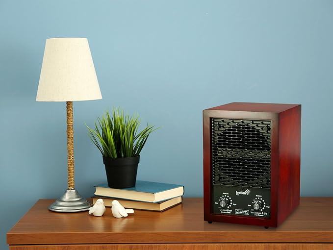 Ivation 5-in-1 HEPA Air Purifier & Ozone Generator, Ionizer & Deodorizer for Up to 3,700 Sq/Ft – Included HEPA, Carbon and Photocatalytic Filters, with UV Light and Negative Ion Generator