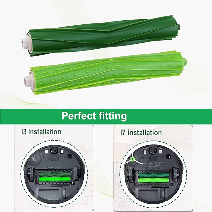Fuyoda Replacement Parts for irobot Roomba i,e&j Series,i3 i3+ i4 i6 i6+ i7 i7+ i8 i8+ E5 E6 E7 Vacuum Cleaner,Replenishment kits Accessories 1 Set Rubber Brushes,4 HEPA Filters,4 Side Brushes