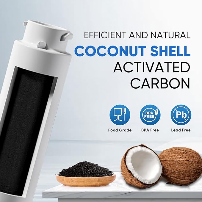 PUREPLUS EPTWFU01 Refrigerator Water Filter, Compatible with Frigidaire EWF02, GP006, Pure Source Ultra II, RWF5800A, 3Pack