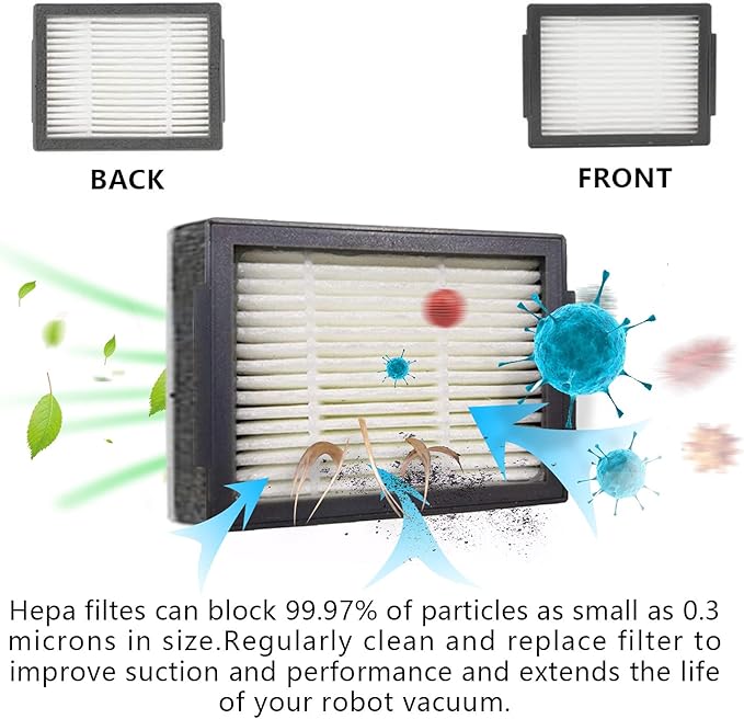 Replacement Parts Main Brushes HEPA Filters & Side Brushes Compatible with iRobot Roomba J7+ Combo, Combo J9+,Combo 10 MAX Vacuum Accessories