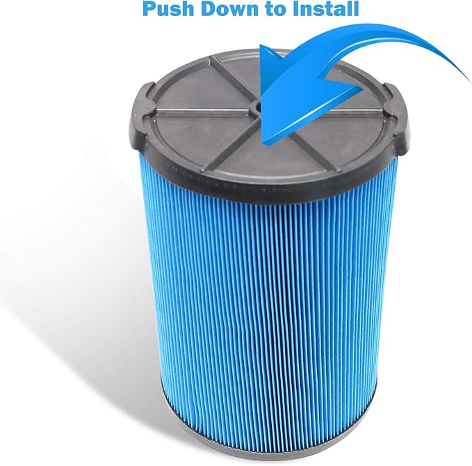 2 Pack VF5000 Filter Replacement Fits for Ridgid 6-20 Gallon Wet Dry Vacuums, 3-Layer Pleated Vacuum Filters compatible with WD1450 WD0970 WD1270 WD06700 WD1680 RV2400A