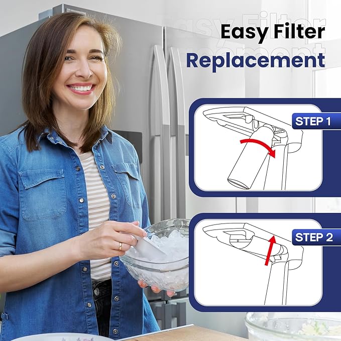 ADQ747935 Replacement for LG LT1000P Kenmore Elite 9980, LT1000P/PC, LT1000, ADQ74793501 MDJ64844601 RWF4700AC LMXS28626S LMXS30796S Refrigerator Water Filter and LT120F Air Filter,2Combo