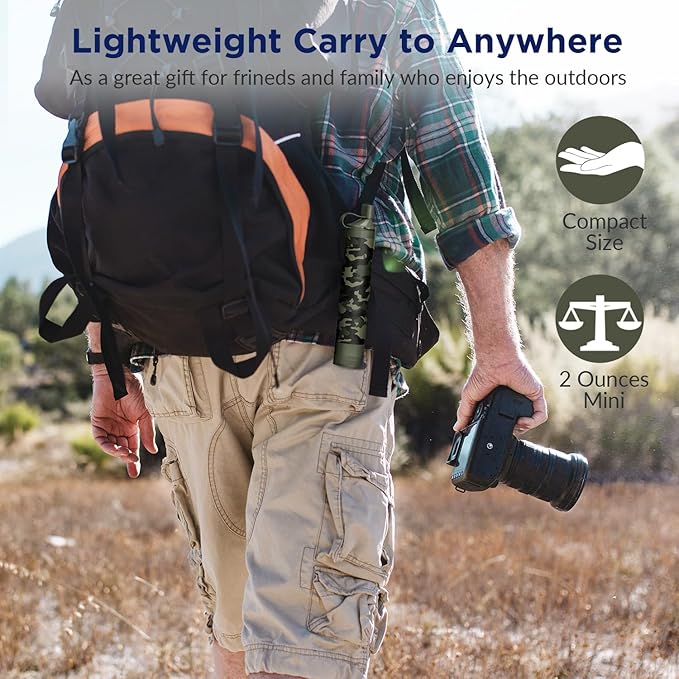 Membrane Solutions Straw Water Filter S1, NSF/ANSI 42&372&401 certificated, Survival Filtration Portable Gear, Emergency Preparedness, Supply for Drinking Hiking Camping Team Family Outing