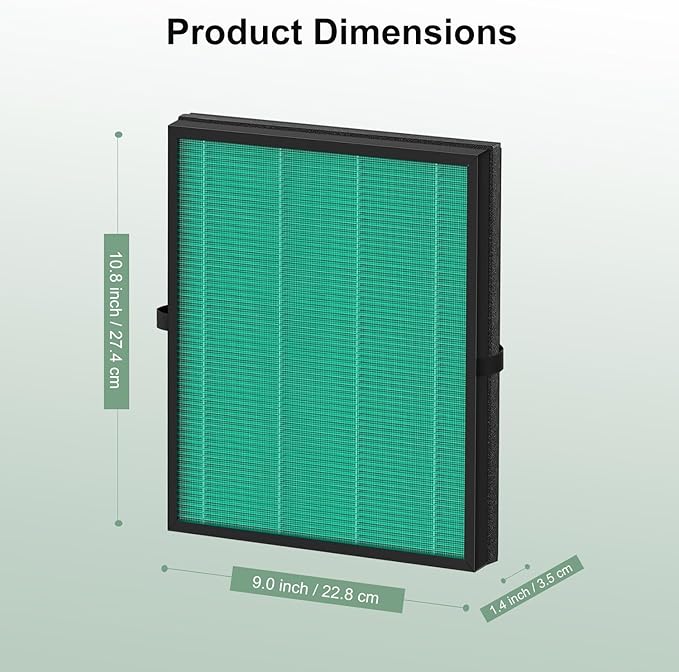 2-Pack MK04 Air Filter Replacement, Compatible with MK04 MG04JH Air Purifier Models, 4-in-1 H13 True HEPA Filter for Pet Dander, Dust, Pollen, and Hair – Pet Dander Version