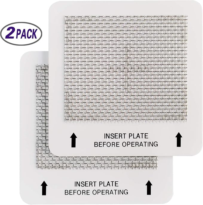 Universal Ceramic Ozone Plates for Generic Ozone Generators Washable Purification Air Purifier, 4.5" x 4.5" Inches Replacement Ozone Plates (2Pack)