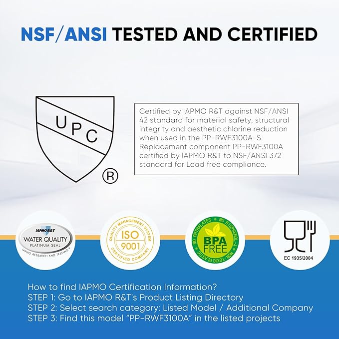 PUREPLUS 9000194412 Refrigerator Water Filter Replacement for Bosch Ultra Clarity BORPLFTR10, REPLFLTR10, 644845, B26FT70SNS, B22CS30SNS, B22CS80SNS, B22CS50SNS, Haier 0060820860, 3PACK