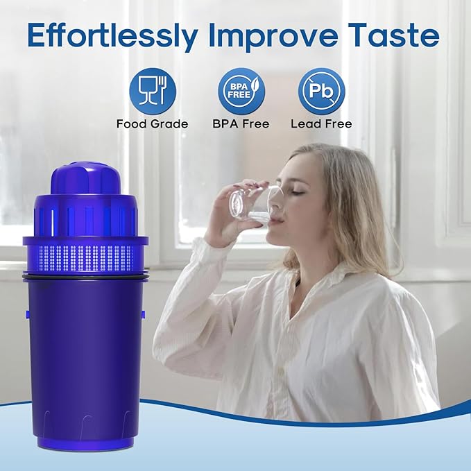 ICEPURE Pitcher Water Filter, Compatible with All PUR® Pitchers & Dispensers Filtration Systems, Replacement for PUR CRF950Z, PPF900Z, PPF951K, PPT700W, PPT711W, CR-1100C, CR1100CV 6Pack