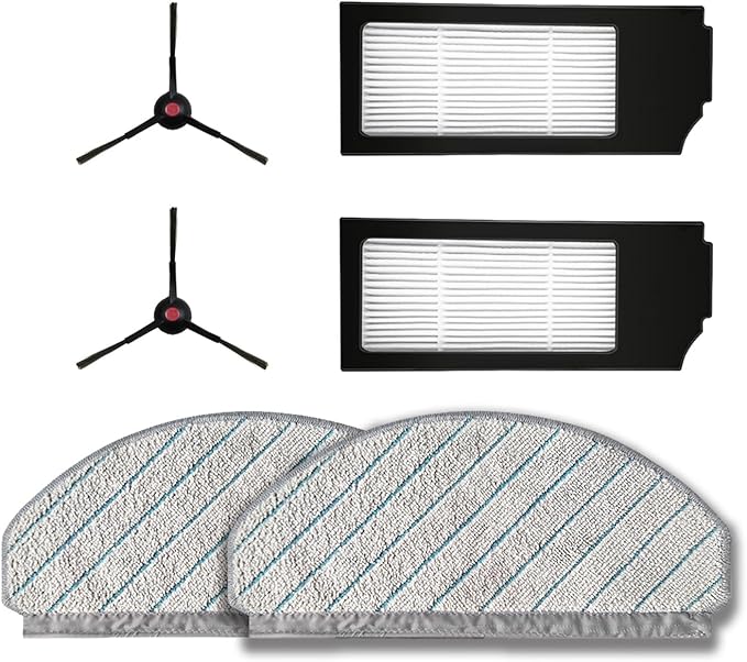 Robot Vacuum Replacement Parts Fit for Yeedi C12 Pro Plus, Replacement Accessories kit Fit for Yeedi C12 Plus(6PC- Sweep& Filter& MOP)