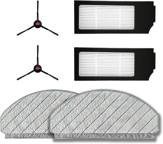 Robot Vacuum Replacement Parts Fit for Yeedi C12 Pro Plus, Replacement Accessories kit Fit for Yeedi C12 Plus(6PC- Sweep& Filter& MOP)