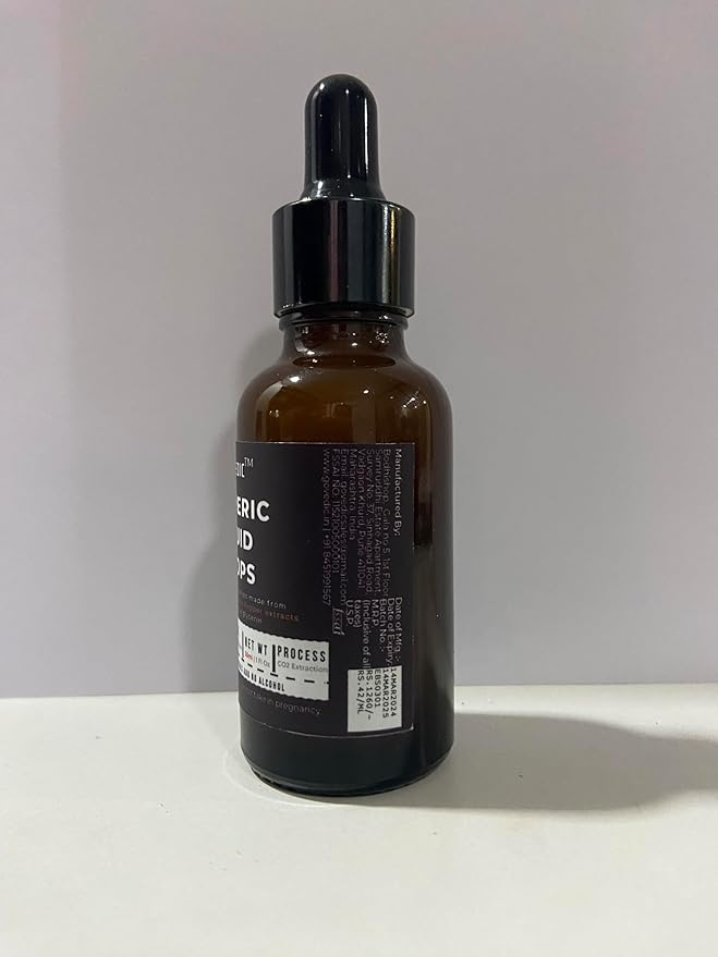 Turmeric Liquid Extract Supplement with Black Pepper & Ginger,Turmeric Root Tincture - 60 Servings, 250mg per Serving