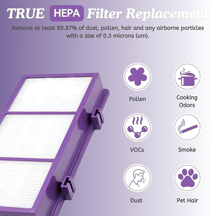 Nispira HAPF300AP AER1 Performance Plus Filter for Holmes HAPF30AT Air Purifier HAP242-NUC HAPF300AP-U4 True HEPA. 4 Packs